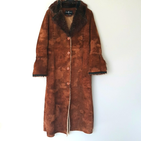 Baby Phat Jackets & Blazers - Baby Phat shearling cognac brown coat size small